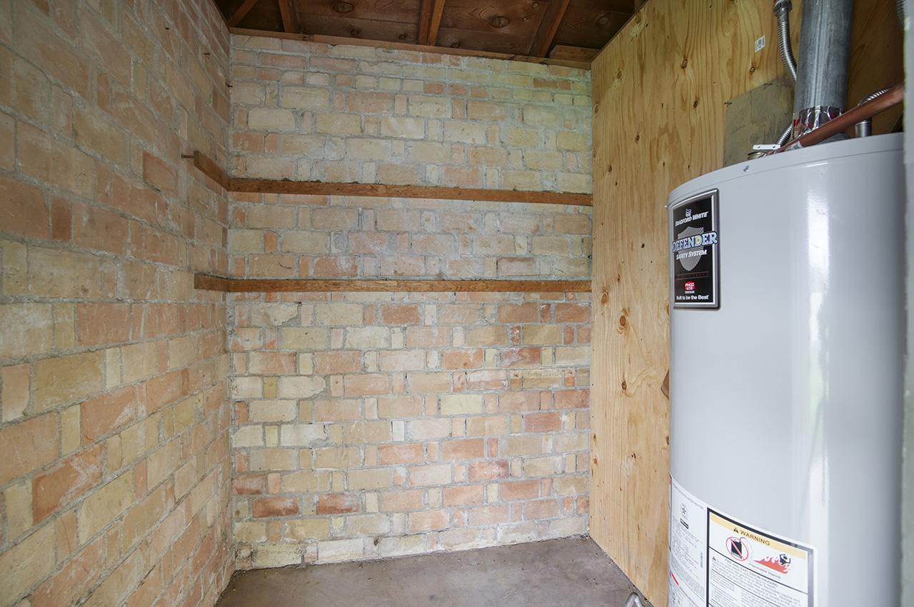 New Water Heater & Storage Room